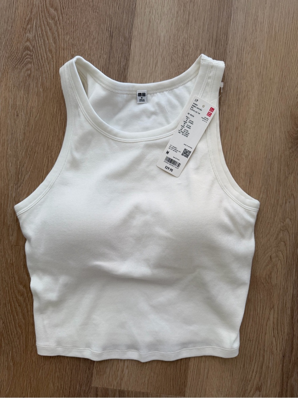 Uniqlo Ribbed Tank Top with built in bra